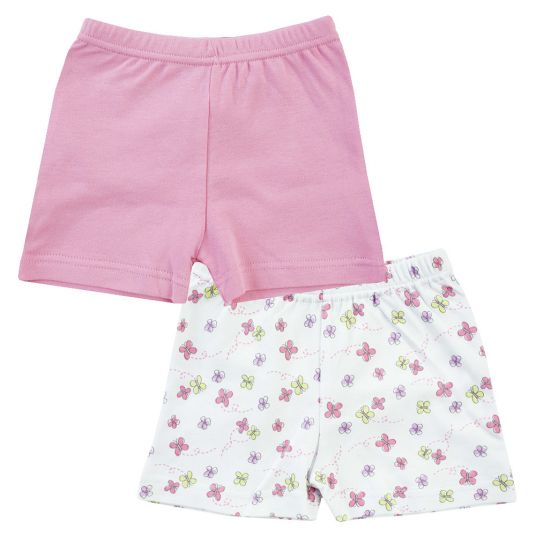 Jacky Shorts 2 Pack - Flower Pink White - Size 50/56