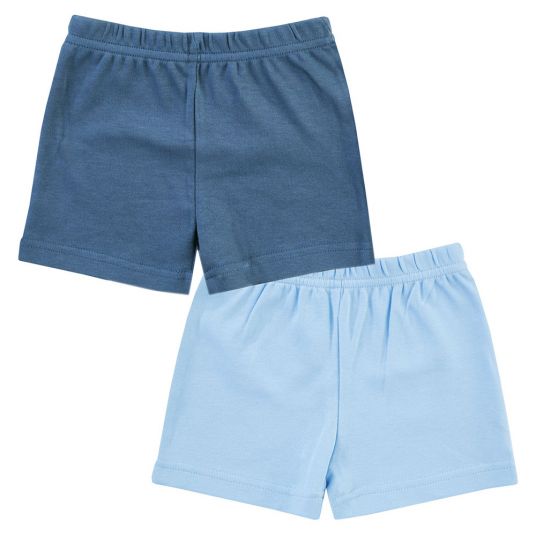 Jacky Shorts 2-pack Little Adventurer - Light Blue Dark Blue - Gr. 50/56