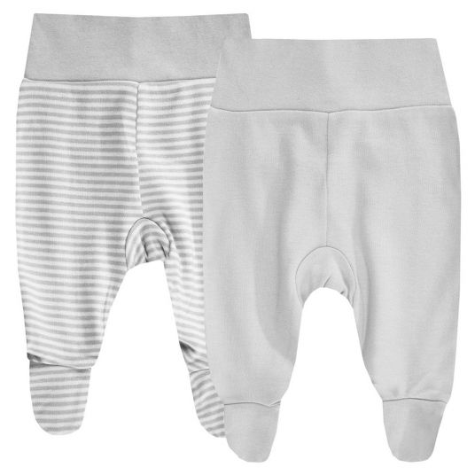 Jacky Romper pants 2-pack - stripes gray melange - size 50/56