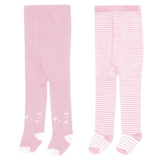 Jacky Strumpfhose 2er Pack - Bär Ringel Rosa - Gr. 50/56