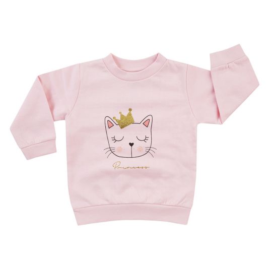 Jacky Sweatshirt Cat - Pink - Size 62