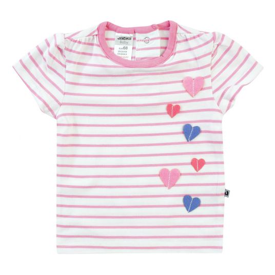 Jacky T-Shirt Ocean Love - Streifen Rosa Weiß - Gr. 62