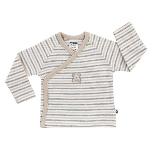 Jacky Wrap shirt Bear - striped beige gray - size 50