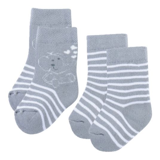 Jacobs Babymoden Pack of 2 socks elephant - gray - size 15 / 16