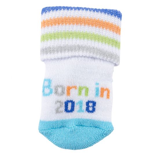 Jacobs Babymoden Erstlingssocken 2er Pack Born in 2018 - Blau