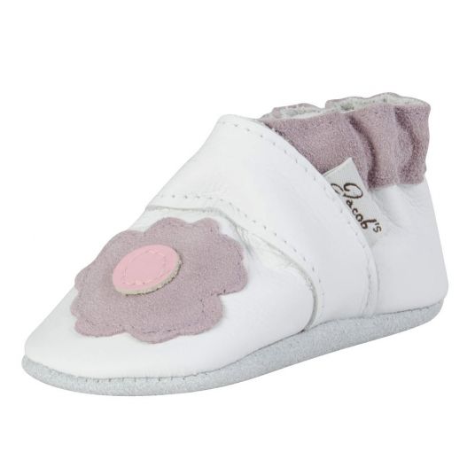 Jacobs Babymoden Leather shoe Flower - White Lilac - Size 18 / 19