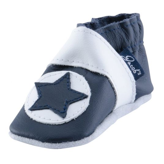 Jacobs Babymoden Leather shoe star - Navy - Size 18 / 19