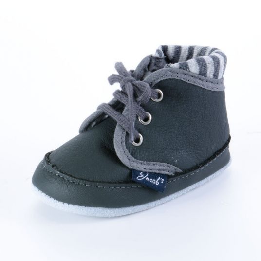 Jacobs Babymoden Leather shoe for lacing - Anthracite - Size 18