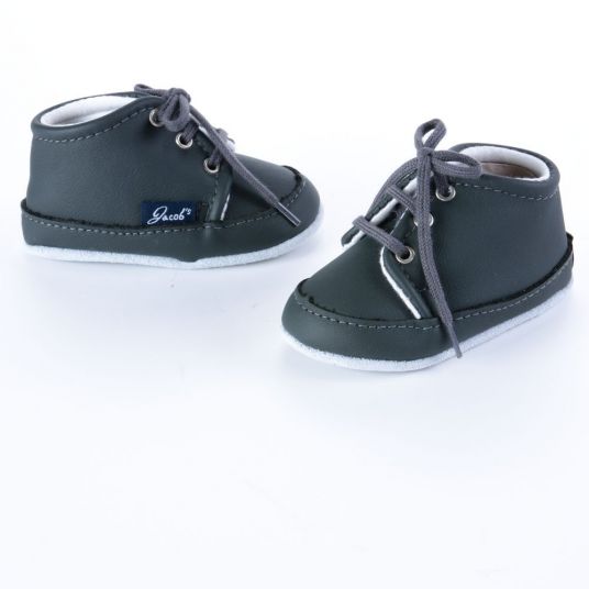 Jacobs Babymoden Leather shoe for lacing - Anthracite - Size 19