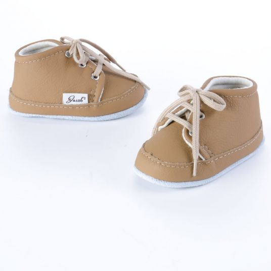 Jacobs Babymoden Leather shoe for lacing - Brown - Size 19