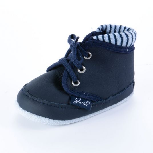 Jacobs Babymoden Leather shoe for lacing - Navy - Size 18