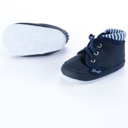 Jacobs Babymoden Leather shoe for lacing - Navy - Size 18