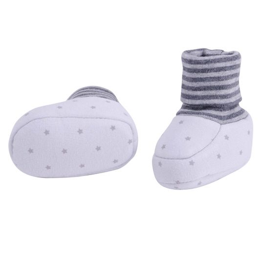 Jacobs Babymoden Shoe with cuff - stars light gray gray - size 15/16