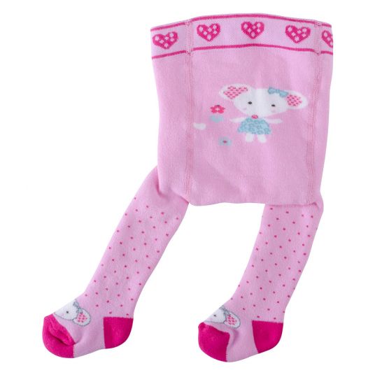 Jacobs Babymoden Thermo tights - Mausi Mouse Pink - size 62/68