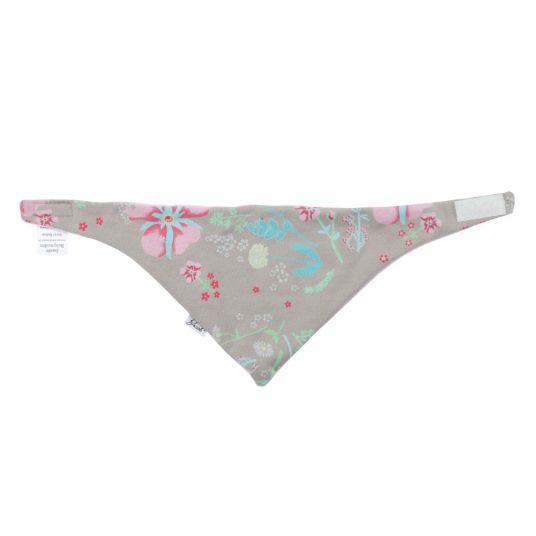 Jacobs Babymoden Reversible scarf - flowers - taupe pink