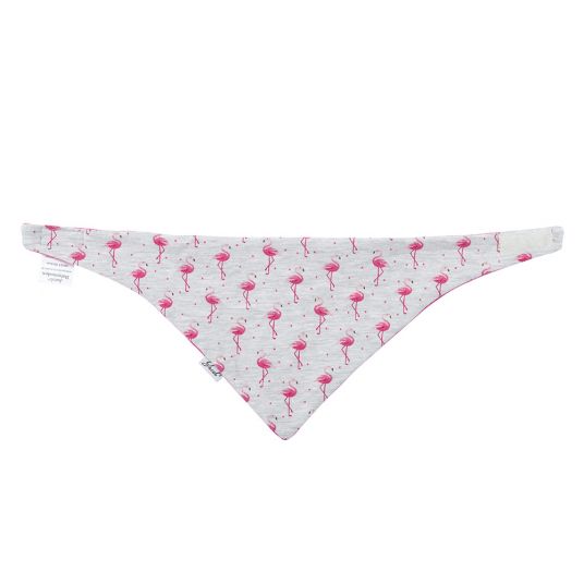 Jacobs Babymoden Wende-Halstuch - Flamingos - Grau Pink