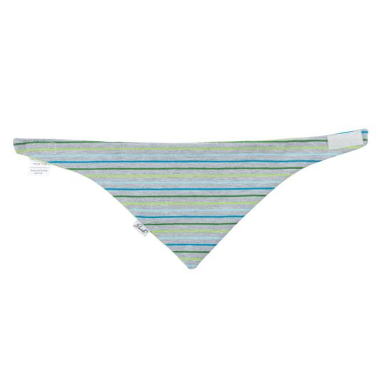 Jacobs Babymoden Reversible Scarf - Striped - Grey Green Turquoise