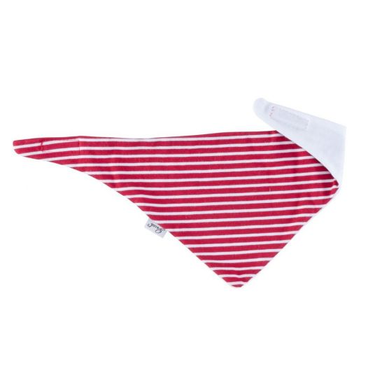 Jacobs Babymoden Reversible scarf striped - Red White