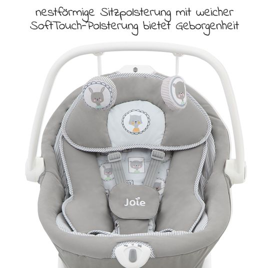 joie 2in1 Babyschaukel Sansa ab Geburt - 13 kg abnehmbarer Sitz als Babywippe nutzbar - Portrait