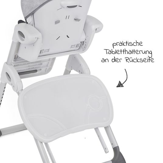 joie 2in1 high chair Mimzy Recline bouncer and high chair in one usable from birth with reclining position - Logan