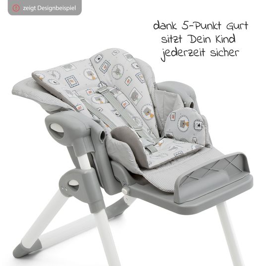 joie 2in1 high chair Mimzy Recline bouncer and high chair in one usable from birth with reclining position - Logan