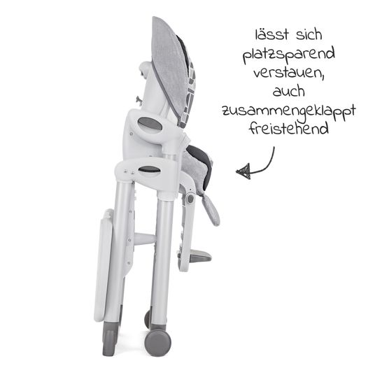 joie 2in1 high chair Mimzy Recline bouncer and high chair in one usable from birth with reclining position - Logan