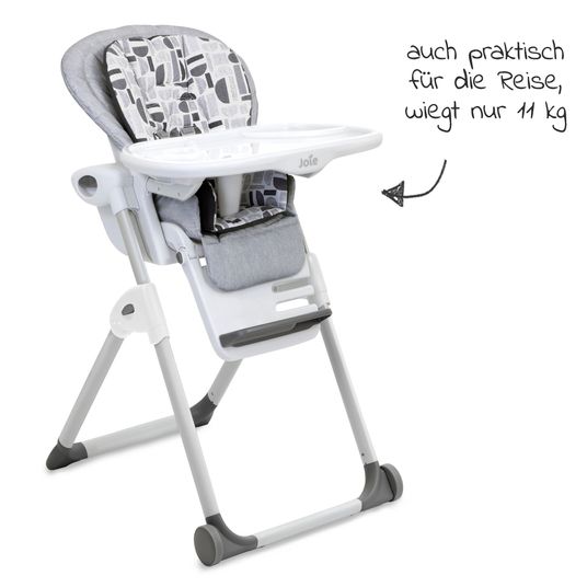 joie 2in1 high chair Mimzy Recline bouncer and high chair in one usable from birth with reclining position - Logan