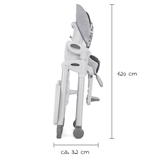 joie 2in1 high chair Mimzy Recline bouncer and high chair in one usable from birth with reclining position - Logan