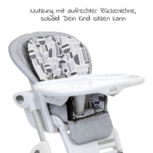 joie 2in1 high chair Mimzy Recline bouncer and high chair in one usable from birth with reclining position - Logan