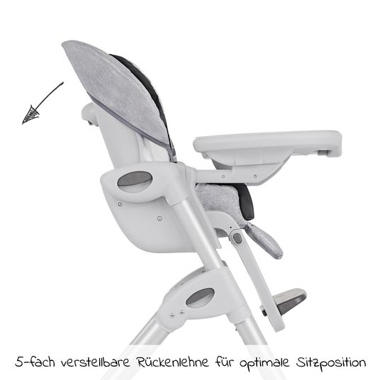 joie 2in1 high chair Mimzy Recline bouncer and high chair in one usable from birth with reclining position - Logan