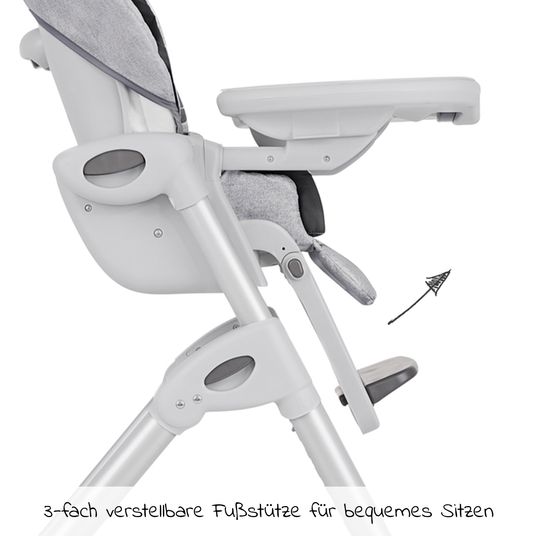 joie 2in1 high chair Mimzy Recline bouncer and high chair in one usable from birth with reclining position - Logan