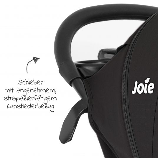 joie 2in1 Kombi-Kinderwagen-Set Litetrax Pro Air bis 22 kg belastbar mit Luftreifen, Schieber-Ablagefach, Babywanne Ramble, Adapter & Zubehör Paket - Shale