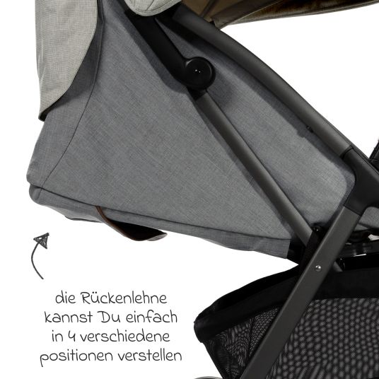joie 2in1 Kombi-Kinderwagen-Set Parcel bis 22 kg belastbar mit Liegefunktion, Babywanne Ramble XL, Adapter, Regenschutz, Insektenschutz & Transporttasche - Signature - Oyster