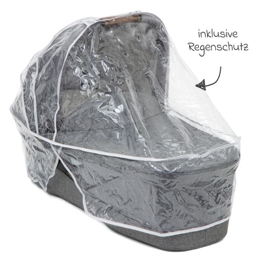 joie 2in1 Kombi-Kinderwagen-Set Versatrax bis 22 kg belastbar - umsetzbare Sitzeinheit, Babywanne Ramble XL, Adapter & Zubehör Paket - Grey Flower