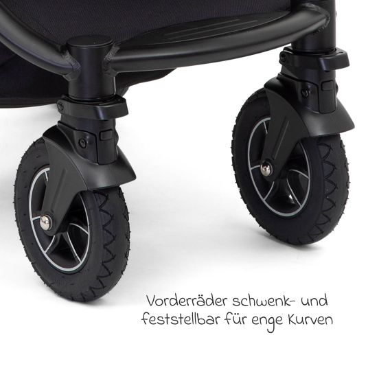 joie 2in1 Kombi-Kinderwagen-Set Versatrax bis 22 kg belastbar - umsetzbare Sitzeinheit, Babywanne Ramble XL, Adapter & Zubehör Paket - Grey Flower