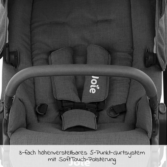 joie 2in1 Kombi-Kinderwagen-Set Versatrax bis 22 kg belastbar - umsetzbare Sitzeinheit, Babywanne Ramble XL, Adapter & Zubehör Paket - Lagoon