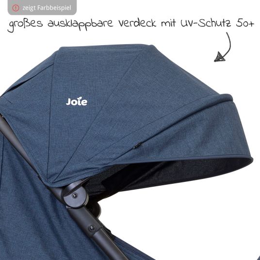 joie 2in1 travel buggy set Pact only 6 kg - incl. infant car seat i-Snug 2, carrycot, adapter, raincover & insect screen - Laurel