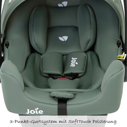 joie 2in1 Reisebuggy-Set Pact nur 6 kg - inkl. Babyschale i-Snug 2, Transporttasche, Adapter, Regenschutz & Insektenschutz - Laurel