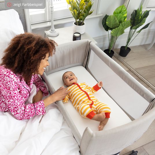 joie 3in1 co-sleeper, travel cot and bassinet Roomie Go usable from birth -9 kg incl. mattress, carrycot & harness system - Laurel