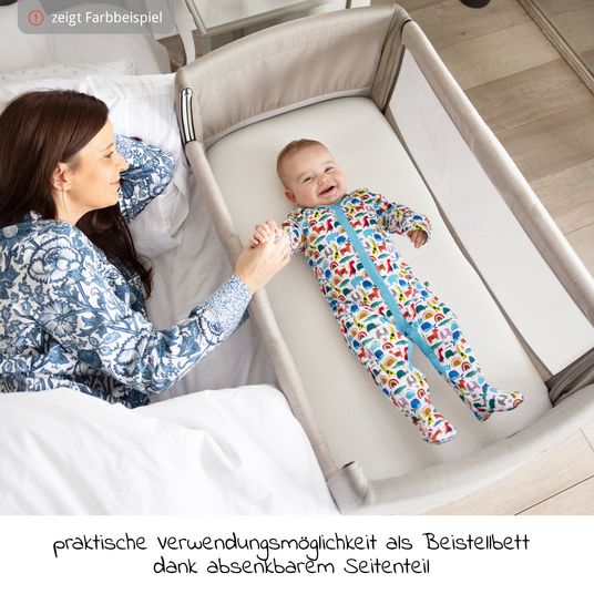 joie 3in1 co-sleeper, travel cot and bassinet Roomie Go usable from birth -9 kg incl. mattress, carrycot & harness system - Laurel