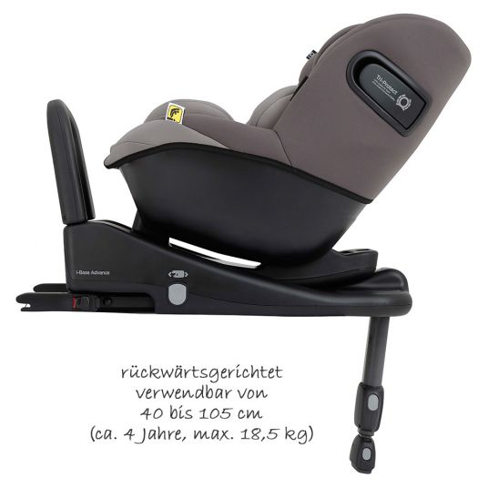 joie Set 3in1 Reboarder i-Venture Dark Pewter & i-Snug Gray Flannel & Isofix Base Advance & Summer Cover & Cushion Protection