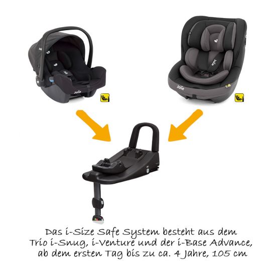 joie 3in1 Reboarder Set i-Venture Ember & i-Snug Coal & Isofix Base Advance & Summer Cover & Cushion Protection
