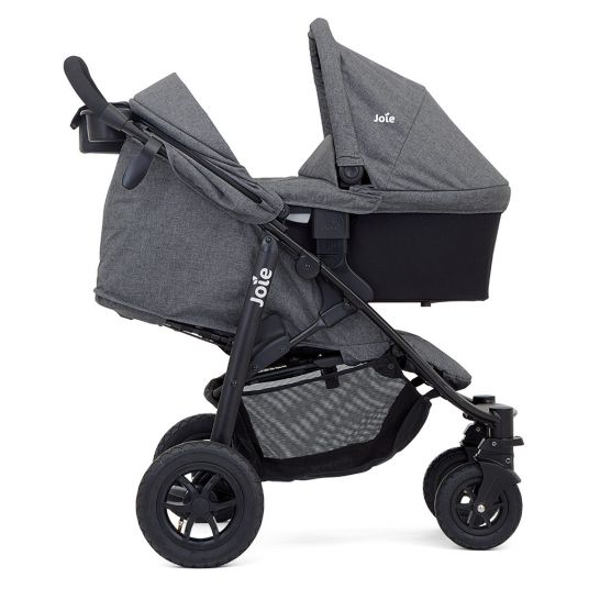 joie 4 in 1 Stroller Set Litetrax 4 Air & Carrycot & Carrycot & Isofix i-Base & Raincover & Adapter - Chromium