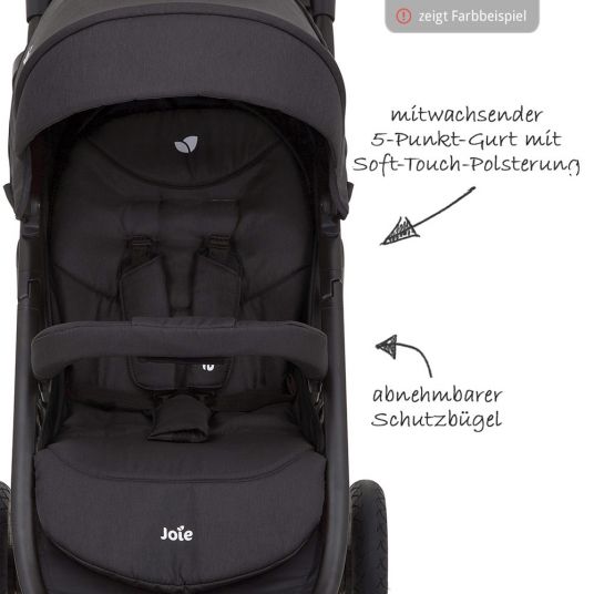 joie 4 in 1 Kinderwagen-Set Litetrax 4 Air & Babywanne & Babyschale & Isofix i-Base & Regenschutz & Adapter - Chromium