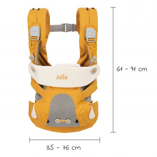joie 4in1 baby carrier Savvy for newborns from 3.5 kg to 16 kg usable with 4 carrying positions incl. accessories - Butterscotch