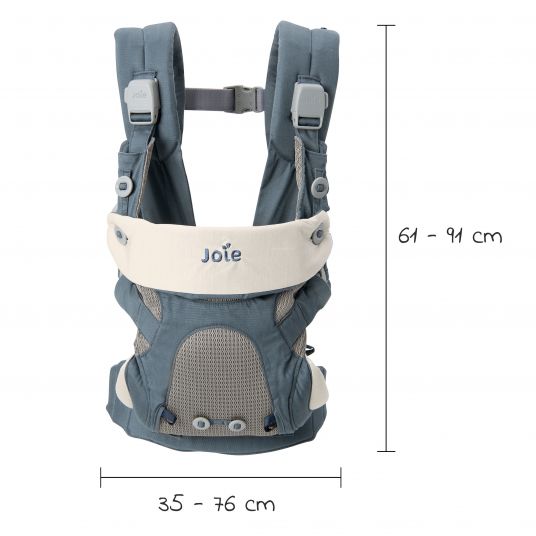 joie Marsupio 4in1 Savvy per neonati da 3,5 kg a 16 kg utilizzabile con 4 posizioni di trasporto, accessori inclusi - Marina