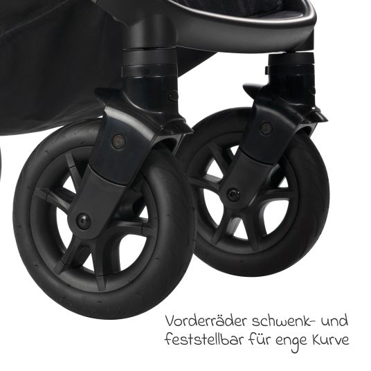 joie 4in1 combi stroller set Finiti up to 22 kg load capacity with reclining position, stroller chain, grasping toy, music box, cuddle cloth - telescopic push bar, sports seat, Ramble XL carrycot, adapter & accessory pack - Signature - Oyster