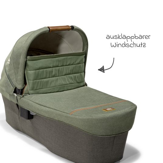 joie 4in1 Kombi-Kinderwagen-Set Finiti bis 22 kg belastbar mit Liegeposition, Kinderwagenkette, Greifling, Spieluhr - Teleskopschieber, Sportsitz, Babywanne Ramble XL, Babyschale, Adapter & Zubehörpaket - Signature - Pine