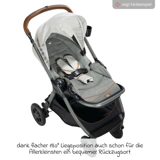 joie 4in1 Kombi-Kinderwagen-Set Finiti bis 22 kg belastbar mit Liegeposition, Kinderwagenkette, Greifling, Spieluhr - Teleskopschieber, Sportsitz, Babywanne Ramble XL, Babyschale, Adapter & Zubehörpaket - Signature - Pine