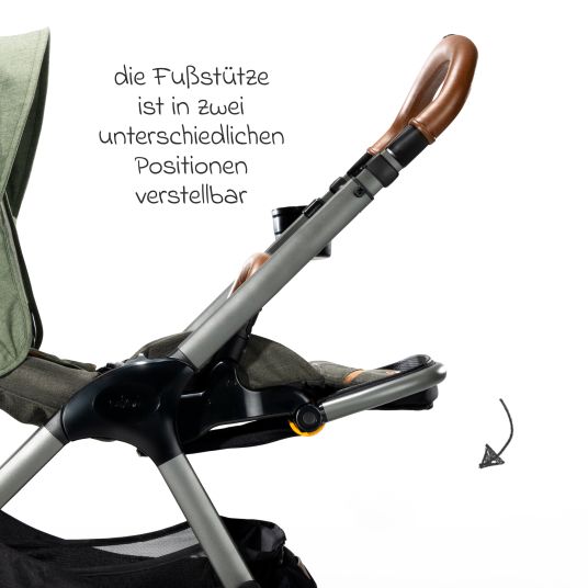 joie 4in1 Kombi-Kinderwagen-Set Finiti bis 22 kg belastbar mit Liegeposition, Kinderwagenkette, Greifling, Spieluhr - Teleskopschieber, Sportsitz, Babywanne Ramble XL, Babyschale, Adapter & Zubehörpaket - Signature - Pine